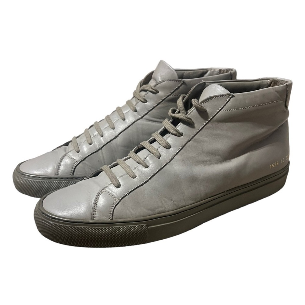 Common Projects Achilles High Top Sneaker In Grey Leather Size 10 (43)